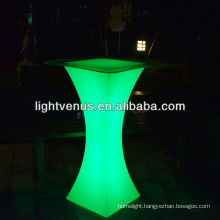 led glass table